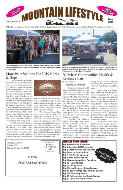 May 2019- Mountain Lifestyle-Crestline &amp; Lake Arrowhead editions