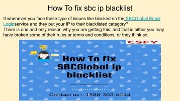 How To fix sbc ip blacklist pdf