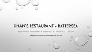 Khan's Restaurant - Best Indian Restaurant & Takeaway In Battersea, London