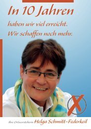 Ihre Ortsvorsteherin Helga Schmitt-Federkeil