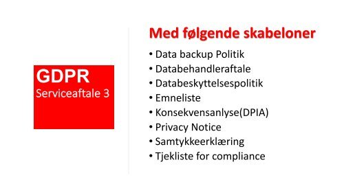 NEM Oversigt over GDPR services 