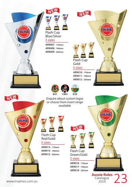 Trophies for Distinction - Aussie Rules 2019