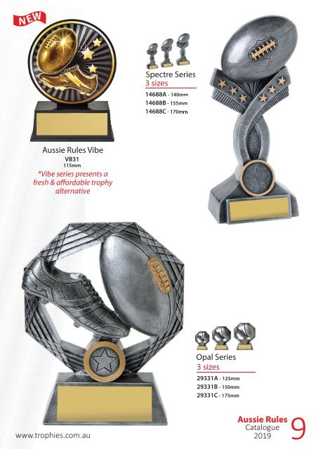 Trophies for Distinction - Aussie Rules 2019