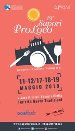 Programma Sapori Pro Loco 2019