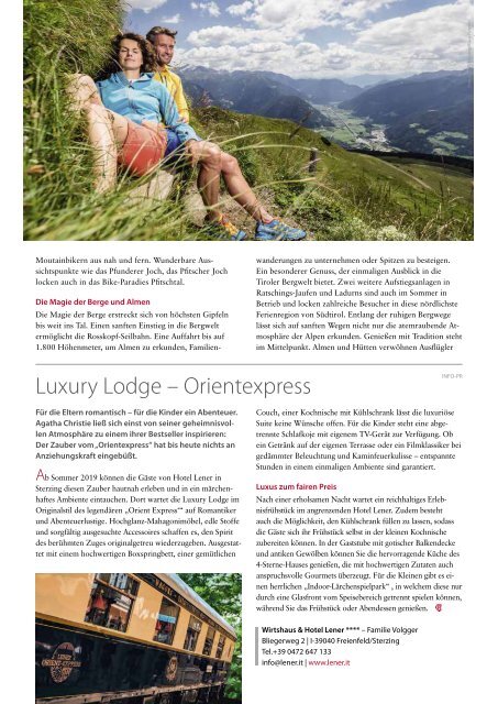 Südtirol Magazin Sommer 2019 - Die Welt