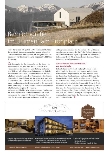 Südtirol Magazin Sommer 2019 - Die Welt