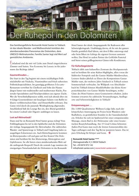 Südtirol Magazin Sommer 2019 - Die Welt