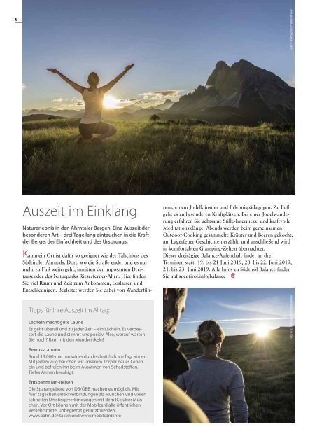 Südtirol Magazin Sommer 2019 - Die Welt