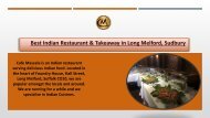 Cafe Massala - Best Indian Restaurant & Takeaway in Long Melford, Sudbury