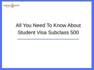 All You Need To Know About Student Visa Subclass 500