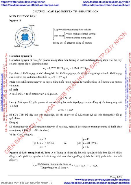 10 Chủ đề Công Phá các loại Bài Tập môn Hóa Học lớp 10, 11, 12 - Tập 1 (Phiên bản 2019)