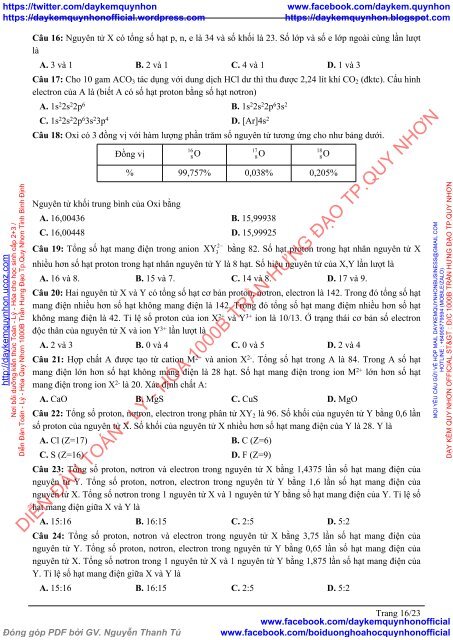 10 Chủ đề Công Phá các loại Bài Tập môn Hóa Học lớp 10, 11, 12 - Tập 1 (Phiên bản 2019)