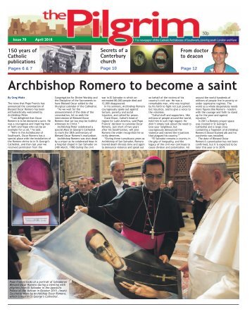 Issue 70 - The Pilgrim - April 2018 - The newspaper of the Archdiocese of Southwark