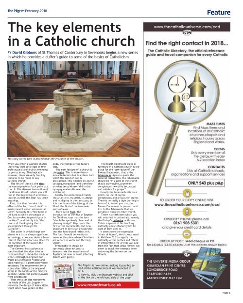 Issue 68 - The Pilgrim - February 2018 - The newspaper of the Archdiocese of Southwark