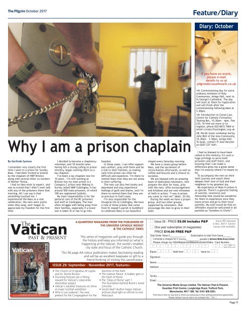 Issue 65 - The Pilgrim - October 2017 - The newspaper of the Archdiocese of Southwark