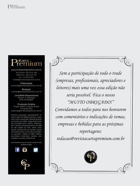 Revista Carta Premium Web  Edição 9 - Edição Especial Premiata 2018-2019