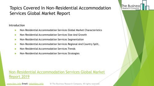 Non-Residential Accommodation Services Global Market Report 2019