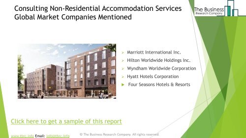 Non-Residential Accommodation Services Global Market Report 2019