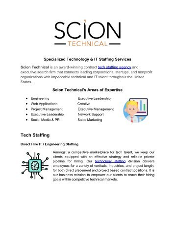 Bridging the Gap of IT staffing - Scion Technical Staffing