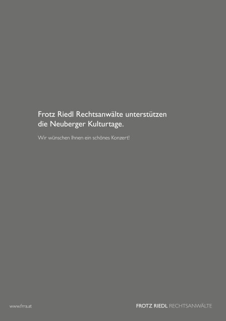 Neuberger Kulturtage 2019