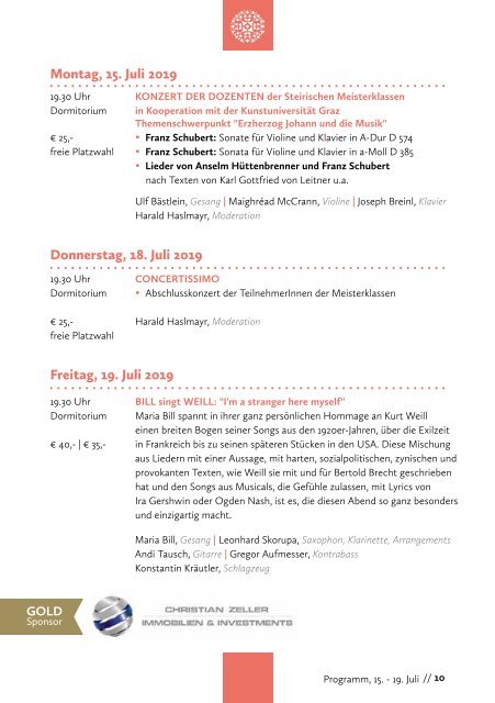 Neuberger Kulturtage 2019