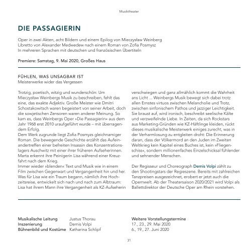 Saarländisches Staatstheater Spielzeitheft 2019/2020