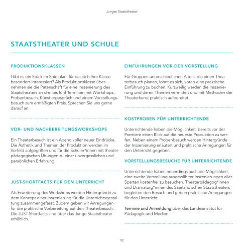 Saarländisches Staatstheater Spielzeitheft 2019/2020