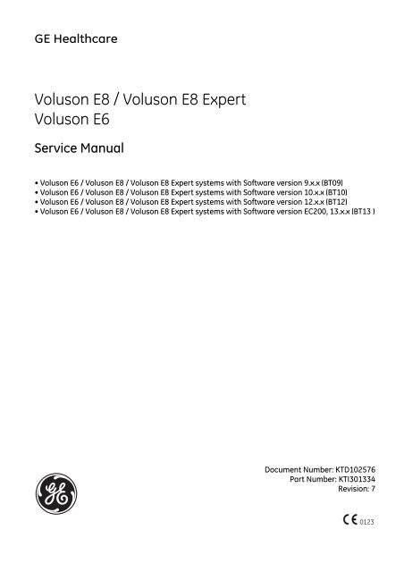 Voluson E68 Service Manual Ktd102576 7 00