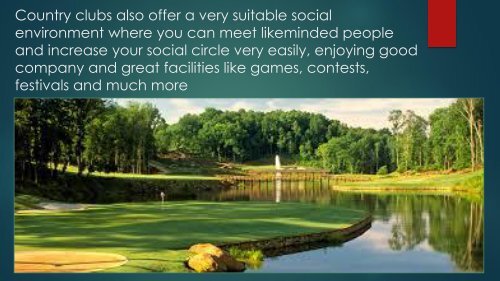 Finding the right country club for a great