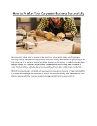 How to Market Your Carpentry Business Successfully