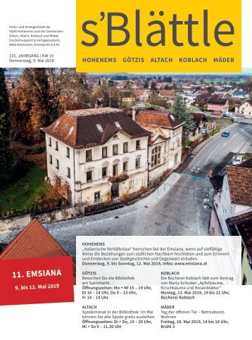 s'Blättle Nr. 19 - Do, 9. Mai 2019