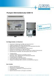 Pumpen-Störmeldemodul GSM 10 NEU Jetzt lieferbar! - LESA ...