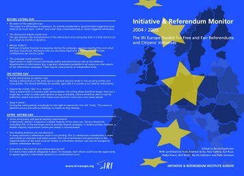 Initiative & Referendum Monitor 2004/2005