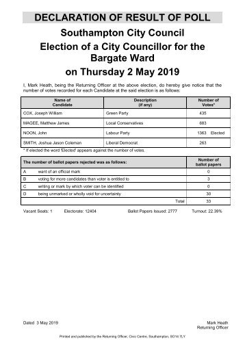 local elections 2019 - declaration of result of poll_tcm63-408303(1)