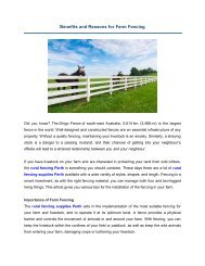 Benefits and Reasons for Farm Fencing