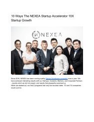 10 Ways The Nexea Startup Accelerator 10X Startup Growth