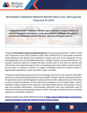 Stretchable Conductive Material Market Sales, Cost, and Capacity  Forecast To 2025