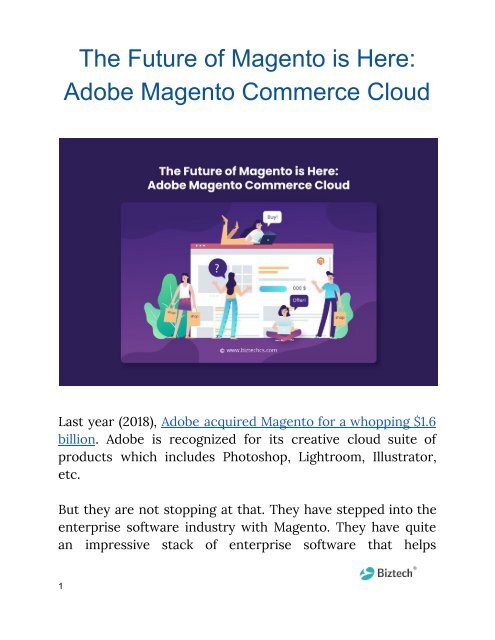 The Future of Magento is Here_ Adobe Magento Commerce Cloud