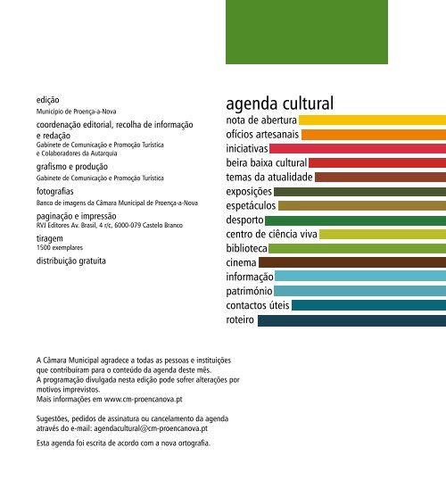 Agenda Cultural de Proença-a-Nova - Outubro de 2018