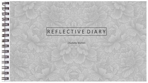 Reflective Diary FMP Year 2