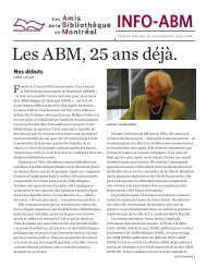 Info Abm 25e Anniversaire Info Abm 25e Anniversaire