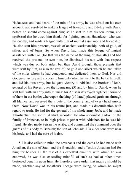 From the Death of Saul to the Death of David - Flavius Josephus