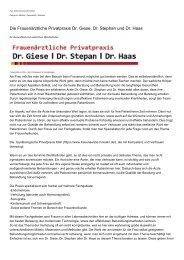 Die Frauenaerztliche Privatpraxis Dr. Giese, Dr. Stephan und Dr. Haas