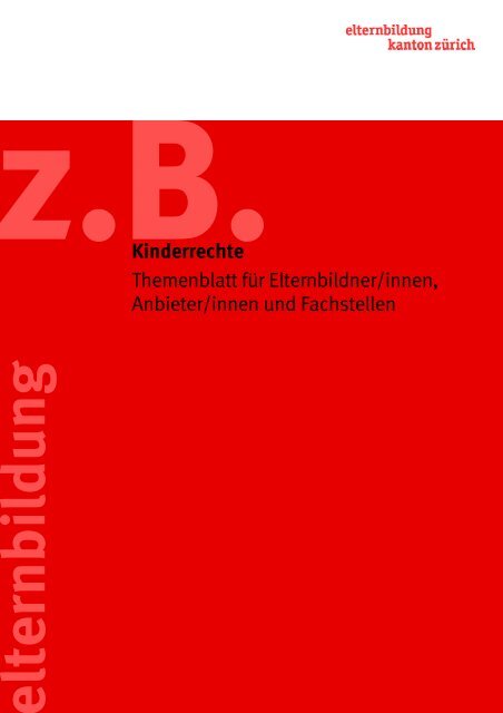 Kinderrechte - Amt für Jugend und Berufsberatung - Kanton Zürich