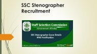 SSC Stenographer Recruitment 2018 - Get SSC Steno 2018-19 Jobs Exam Date