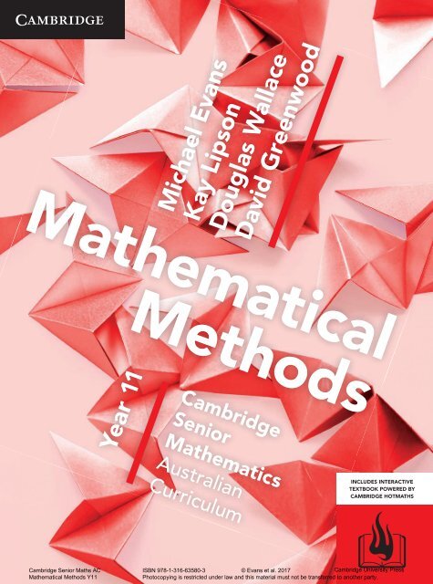 Mathematical Methods Year 11 1