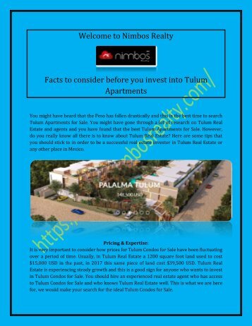 Tulum Real Estate - Real Estate Tulum - Nimbosrealty.com