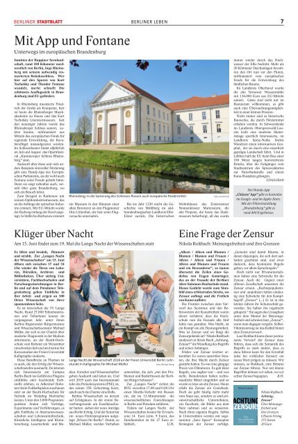 Berliner Stadtblatt Friedrichshain-Kreuzberg | Mai 2019