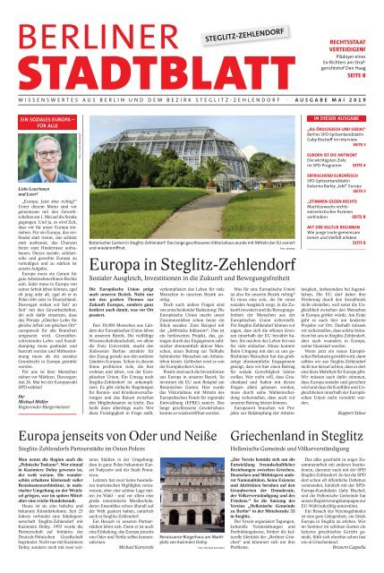 Berliner Stadtblatt Steglitz-Zehlendorf | Mai 2019