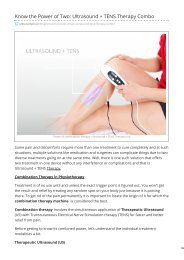 Know the Power of Two Ultrasound + TENS Therapy Combo